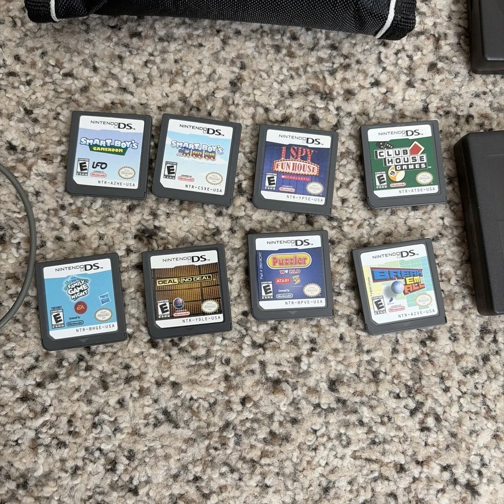 Nintendo DS Lite Zelda Triforce Console Gold Charger, Stylus, 8 Games, Case